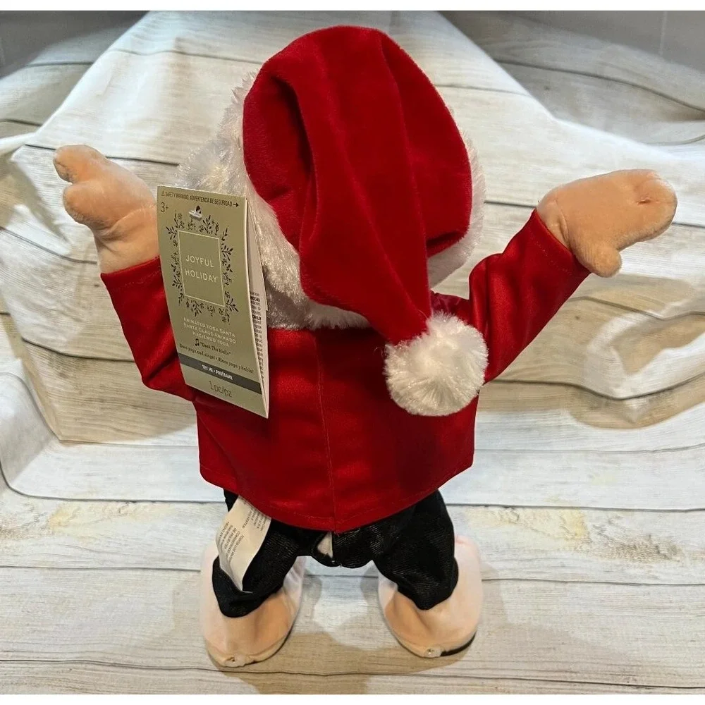 NWT Gemmy YOGA Santa Claus Downward Doggie Musical Animated Plush TbH4 SEE VIDEO